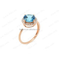 Blue Topaz 14K 2 Gram Gold Ring Designs